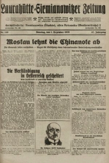 Laurahütte-Siemianowitzer Zeitung : enzige älteste und gelesenste Zeitung von Laurahütte-Siemianowitz mit wöchentlicher Unterhaitungsbeilage. 1929, nr 189