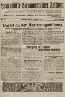 Laurahütte-Siemianowitzer Zeitung : enzige älteste und gelesenste Zeitung von Laurahütte-Siemianowitz mit wöchentlicher Unterhaitungsbeilage. 1929, nr 203