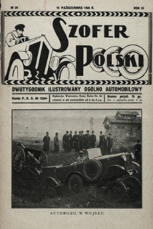 Szofer Polski : dwutygodnik ilustrowany ogólno automobilowy. 1926, nr 20