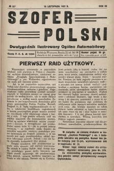 Szofer Polski : dwutygodnik ilustrowany ogólno automobilowy. 1927, nr 22a