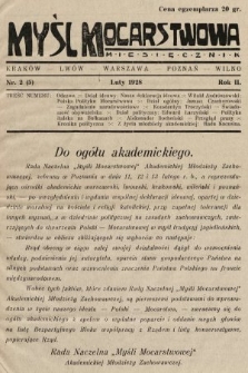 Myśl Mocarstwowa: miesięcznik. 1928, nr 2