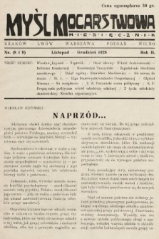 Myśl Mocarstwowa: miesięcznik. 1928, nr 8-9