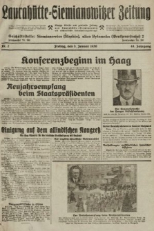 Laurahütte-Siemianowitzer Zeitung : enzige älteste und gelesenste Zeitung von Laurahütte-Siemianowitz mit wöchentlicher Unterhaitungsbeilage. 1930, nr 2