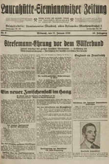 Laurahütte-Siemianowitzer Zeitung : enzige älteste und gelesenste Zeitung von Laurahütte-Siemianowitz mit wöchentlicher Unterhaitungsbeilage. 1930, nr 8