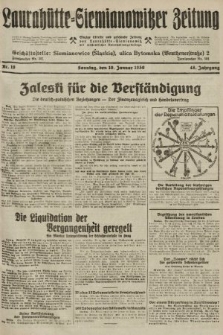 Laurahütte-Siemianowitzer Zeitung : enzige älteste und gelesenste Zeitung von Laurahütte-Siemianowitz mit wöchentlicher Unterhaitungsbeilage. 1930, nr 10
