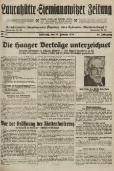 Laurahütte-Siemianowitzer Zeitung : enzige älteste und gelesenste Zeitung von Laurahütte-Siemianowitz mit wöchentlicher Unterhaitungsbeilage. 1930, nr 12