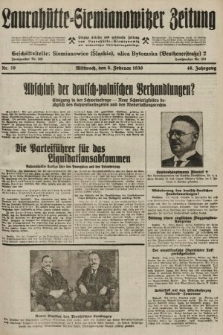 Laurahütte-Siemianowitzer Zeitung : enzige älteste und gelesenste Zeitung von Laurahütte-Siemianowitz mit wöchentlicher Unterhaitungsbeilage. 1930, nr 20