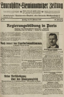 Laurahütte-Siemianowitzer Zeitung : enzige älteste und gelesenste Zeitung von Laurahütte-Siemianowitz mit wöchentlicher Unterhaitungsbeilage. 1930, nr 29