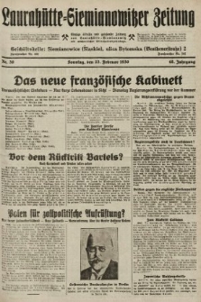 Laurahütte-Siemianowitzer Zeitung : enzige älteste und gelesenste Zeitung von Laurahütte-Siemianowitz mit wöchentlicher Unterhaitungsbeilage. 1930, nr 30