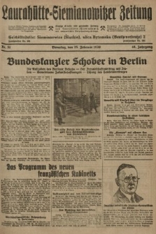 Laurahütte-Siemianowitzer Zeitung : enzige älteste und gelesenste Zeitung von Laurahütte-Siemianowitz mit wöchentlicher Unterhaitungsbeilage. 1930, nr 31