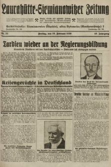 Laurahütte-Siemianowitzer Zeitung : enzige älteste und gelesenste Zeitung von Laurahütte-Siemianowitz mit wöchentlicher Unterhaitungsbeilage. 1930, nr 33