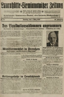 Laurahütte-Siemianowitzer Zeitung : enzige älteste und gelesenste Zeitung von Laurahütte-Siemianowitz mit wöchentlicher Unterhaitungsbeilage. 1930, nr 34