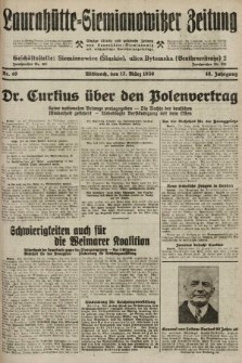 Laurahütte-Siemianowitzer Zeitung : enzige älteste und gelesenste Zeitung von Laurahütte-Siemianowitz mit wöchentlicher Unterhaitungsbeilage. 1930, nr 40