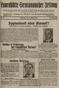 Laurahütte-Siemianowitzer Zeitung : enzige älteste und gelesenste Zeitung von Laurahütte-Siemianowitz mit wöchentlicher Unterhaitungsbeilage. 1930, nr 47