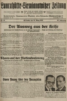Laurahütte-Siemianowitzer Zeitung : enzige älteste und gelesenste Zeitung von Laurahütte-Siemianowitz mit wöchentlicher Unterhaitungsbeilage. 1930, nr 48