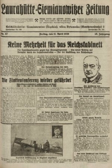 Laurahütte-Siemianowitzer Zeitung : enzige älteste und gelesenste Zeitung von Laurahütte-Siemianowitz mit wöchentlicher Unterhaitungsbeilage. 1930, nr 57
