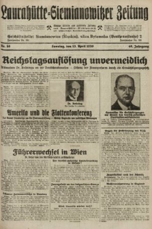 Laurahütte-Siemianowitzer Zeitung : enzige älteste und gelesenste Zeitung von Laurahütte-Siemianowitz mit wöchentlicher Unterhaitungsbeilage. 1930, nr 58