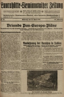 Laurahütte-Siemianowitzer Zeitung : enzige älteste und gelesenste Zeitung von Laurahütte-Siemianowitz mit wöchentlicher Unterhaitungsbeilage. 1930, nr 63