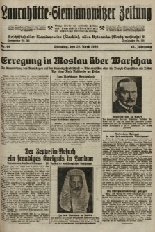 Laurahütte-Siemianowitzer Zeitung : enzige älteste und gelesenste Zeitung von Laurahütte-Siemianowitz mit wöchentlicher Unterhaitungsbeilage. 1930, nr 66