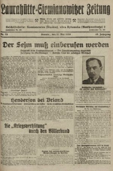 Laurahütte-Siemianowitzer Zeitung : enzige älteste und gelesenste Zeitung von Laurahütte-Siemianowitz mit wöchentlicher Unterhaitungsbeilage. 1930, nr 73