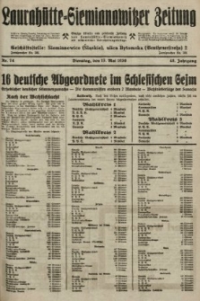 Laurahütte-Siemianowitzer Zeitung : enzige älteste und gelesenste Zeitung von Laurahütte-Siemianowitz mit wöchentlicher Unterhaitungsbeilage. 1930, nr 74