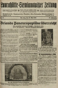 Laurahütte-Siemianowitzer Zeitung : enzige älteste und gelesenste Zeitung von Laurahütte-Siemianowitz mit wöchentlicher Unterhaitungsbeilage. 1930, nr 78