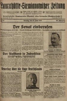 Laurahütte-Siemianowitzer Zeitung : enzige älteste und gelesenste Zeitung von Laurahütte-Siemianowitz mit wöchentlicher Unterhaitungsbeilage. 1930, nr 92