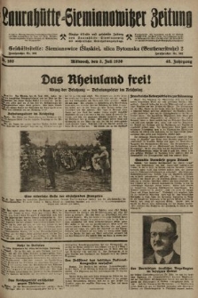 Laurahütte-Siemianowitzer Zeitung : enzige älteste und gelesenste Zeitung von Laurahütte-Siemianowitz mit wöchentlicher Unterhaitungsbeilage. 1930, nr 102