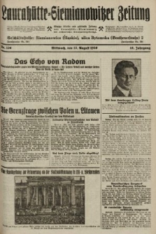 Laurahütte-Siemianowitzer Zeitung : enzige älteste und gelesenste Zeitung von Laurahütte-Siemianowitz mit wöchentlicher Unterhaitungsbeilage. 1930, nr 126