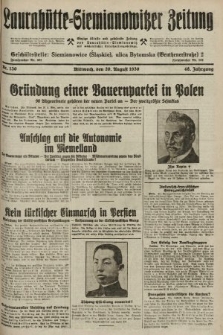 Laurahütte-Siemianowitzer Zeitung : enzige älteste und gelesenste Zeitung von Laurahütte-Siemianowitz mit wöchentlicher Unterhaitungsbeilage. 1930, nr 130