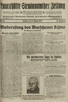 Laurahütte-Siemianowitzer Zeitung : enzige älteste und gelesenste Zeitung von Laurahütte-Siemianowitz mit wöchentlicher Unterhaitungsbeilage. 1930, nr 131