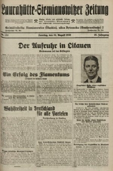 Laurahütte-Siemianowitzer Zeitung : enzige älteste und gelesenste Zeitung von Laurahütte-Siemianowitz mit wöchentlicher Unterhaitungsbeilage. 1930, nr 132