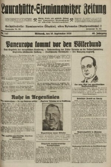 Laurahütte-Siemianowitzer Zeitung : enzige älteste und gelesenste Zeitung von Laurahütte-Siemianowitz mit wöchentlicher Unterhaitungsbeilage. 1930, nr 142