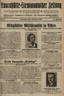 Laurahütte-Siemianowitzer Zeitung : enzige älteste und gelesenste Zeitung von Laurahütte-Siemianowitz mit wöchentlicher Unterhaitungsbeilage. 1930, nr 172
