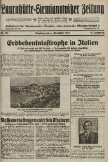 Laurahütte-Siemianowitzer Zeitung : enzige älteste und gelesenste Zeitung von Laurahütte-Siemianowitz mit wöchentlicher Unterhaitungsbeilage. 1930, nr 173