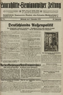 Laurahütte-Siemianowitzer Zeitung : enzige älteste und gelesenste Zeitung von Laurahütte-Siemianowitz mit wöchentlicher Unterhaitungsbeilage. 1930, nr 174