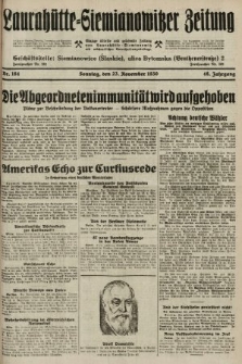 Laurahütte-Siemianowitzer Zeitung : enzige älteste und gelesenste Zeitung von Laurahütte-Siemianowitz mit wöchentlicher Unterhaitungsbeilage. 1930, nr 184