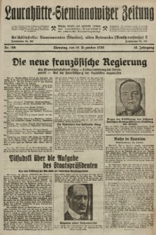 Laurahütte-Siemianowitzer Zeitung : enzige älteste und gelesenste Zeitung von Laurahütte-Siemianowitz mit wöchentlicher Unterhaitungsbeilage. 1930, nr 196