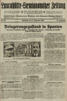 Laurahütte-Siemianowitzer Zeitung : enzige älteste und gelesenste Zeitung von Laurahütte-Siemianowitz mit wöchentlicher Unterhaitungsbeilage. 1930, nr 197