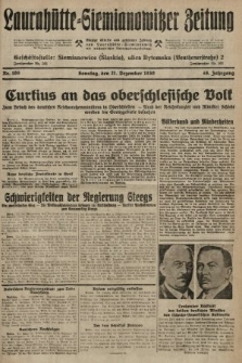 Laurahütte-Siemianowitzer Zeitung : enzige älteste und gelesenste Zeitung von Laurahütte-Siemianowitz mit wöchentlicher Unterhaitungsbeilage. 1930, nr 199