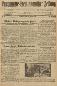 Laurahütte-Siemianowitzer Zeitung : enzige älteste und gelesenste Zeitung von Laurahütte-Siemianowitz mit wöchentlicher Unterhaitungsbeilage. 1933, nr 11