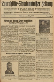 Laurahütte-Siemianowitzer Zeitung : enzige älteste und gelesenste Zeitung von Laurahütte-Siemianowitz mit wöchentlicher Unterhaitungsbeilage. 1933, nr 34