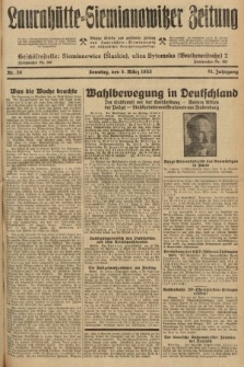 Laurahütte-Siemianowitzer Zeitung : enzige älteste und gelesenste Zeitung von Laurahütte-Siemianowitz mit wöchentlicher Unterhaitungsbeilage. 1933, nr 36