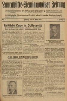 Laurahütte-Siemianowitzer Zeitung : enzige älteste und gelesenste Zeitung von Laurahütte-Siemianowitz mit wöchentlicher Unterhaitungsbeilage. 1933, nr 43