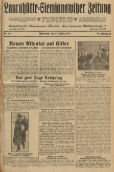 Laurahütte-Siemianowitzer Zeitung : enzige älteste und gelesenste Zeitung von Laurahütte-Siemianowitz mit wöchentlicher Unterhaitungsbeilage. 1933, nr 46