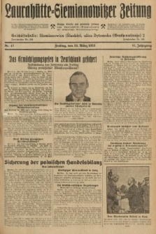 Laurahütte-Siemianowitzer Zeitung : enzige älteste und gelesenste Zeitung von Laurahütte-Siemianowitz mit wöchentlicher Unterhaitungsbeilage. 1933, nr 47