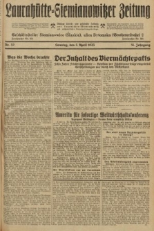 Laurahütte-Siemianowitzer Zeitung : enzige älteste und gelesenste Zeitung von Laurahütte-Siemianowitz mit wöchentlicher Unterhaitungsbeilage. 1933, nr 52