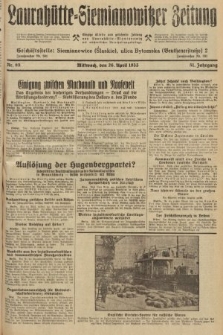 Laurahütte-Siemianowitzer Zeitung : enzige älteste und gelesenste Zeitung von Laurahütte-Siemianowitz mit wöchentlicher Unterhaitungsbeilage. 1933, nr 65