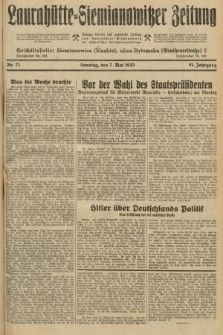 Laurahütte-Siemianowitzer Zeitung : enzige älteste und gelesenste Zeitung von Laurahütte-Siemianowitz mit wöchentlicher Unterhaitungsbeilage. 1933, nr 71