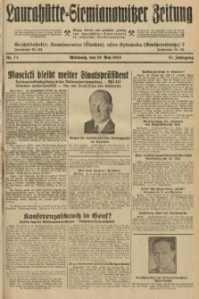 Laurahütte-Siemianowitzer Zeitung : enzige älteste und gelesenste Zeitung von Laurahütte-Siemianowitz mit wöchentlicher Unterhaitungsbeilage. 1933, nr 73